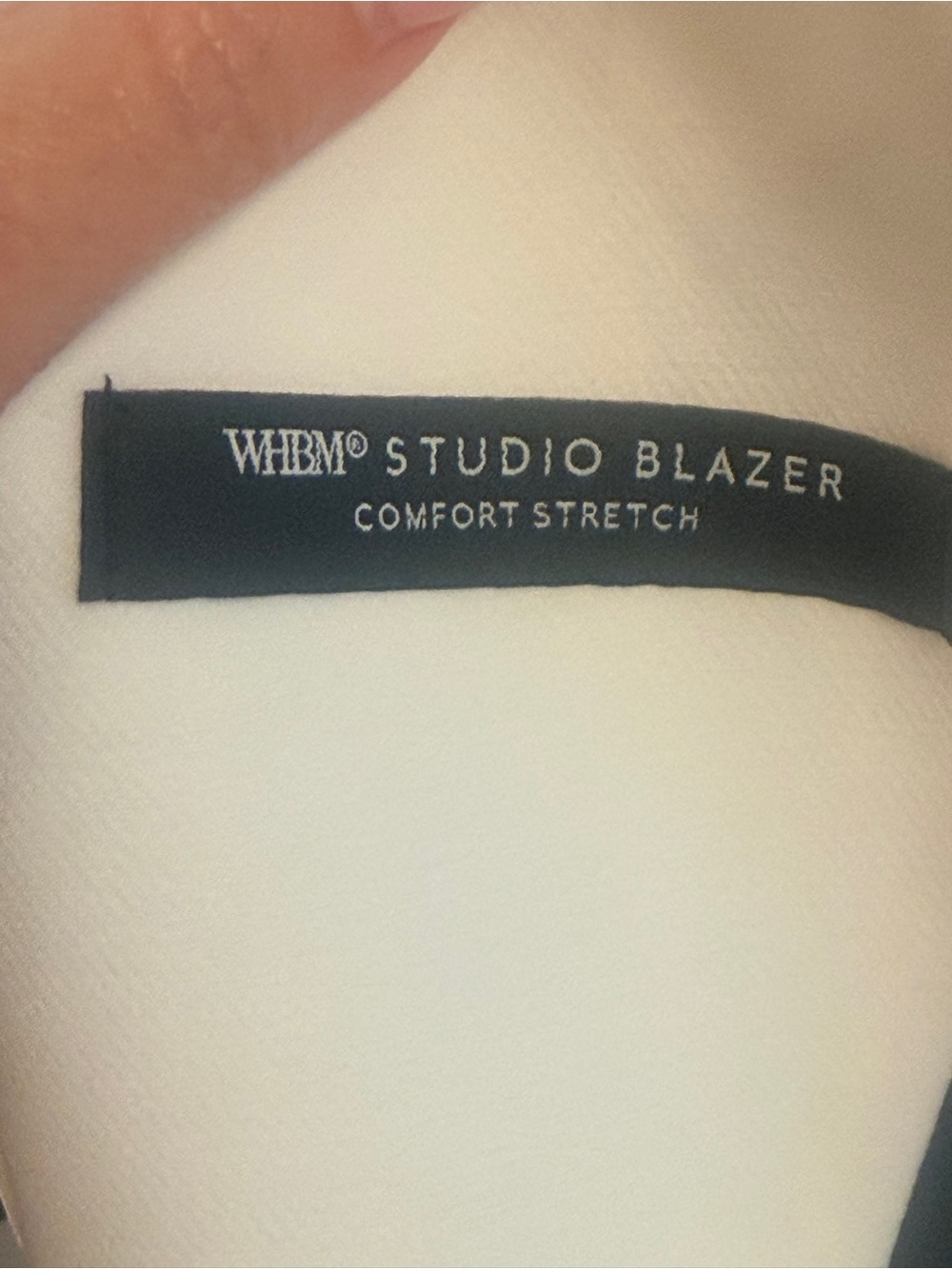 White House Black Market Cream Double-Breasted Blazer with Black Trim size 12 - Picture 7 of 11